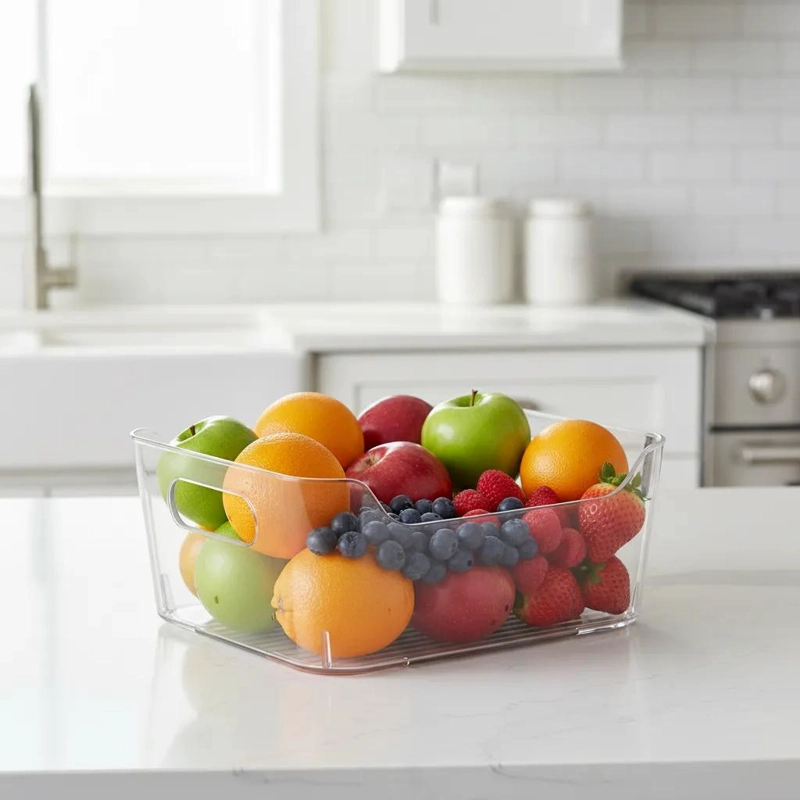 CAJA ORGANIZADORA TRANSPARENTE PARA REFRIGERADOR DE 30 CM - 2