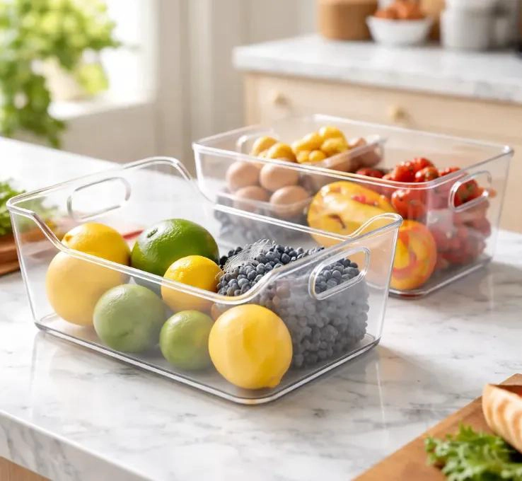 CAJA ORGANIZADORA TRANSPARENTE PARA REFRIGERADOR DE 30 CM - 3