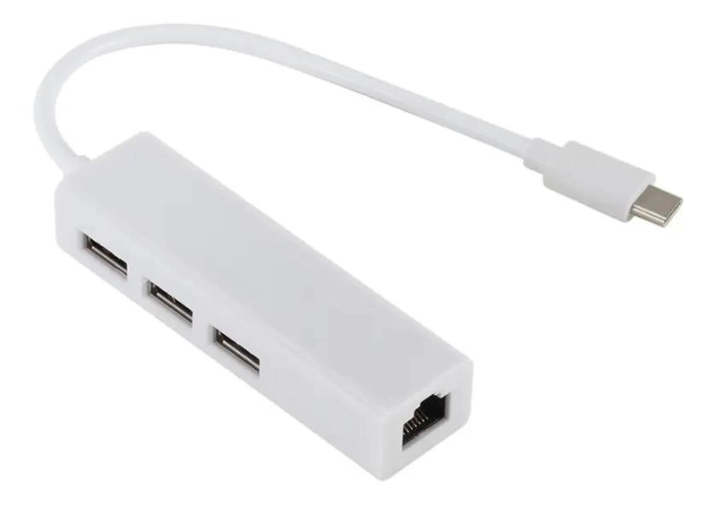 HUB ADAPTADOR TIPO C CON 4 PUERTOS USB Y ETHERNET - 3