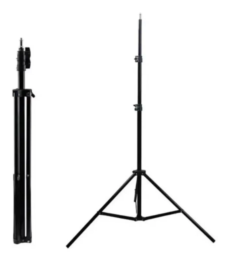 TRIPODE DE ALUMINIO NEGRO DE 2 METROS PARA CAMARA Y LUZ - 3