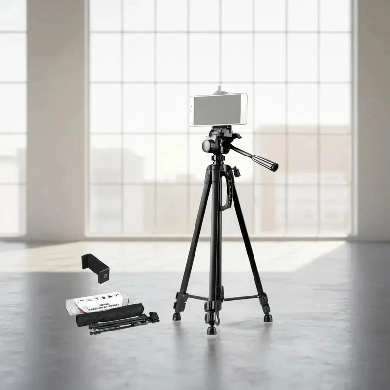 TRIPODE PROFESIONAL AJUSTABLE PARA CAMARA Y CELULAR - 2