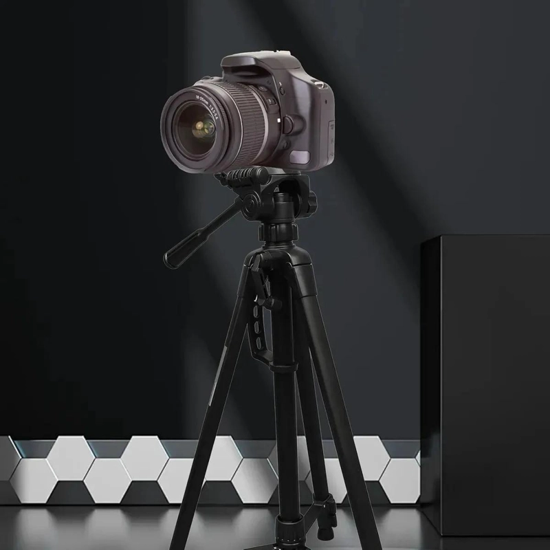 TRIPODE PROFESIONAL AJUSTABLE PARA CAMARA Y CELULAR - 8