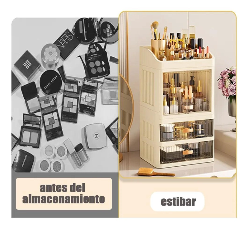 ORGANIZADOR DE COSME TICOS CON CAJONES Y DISEÑO ELEGANTE - 5
