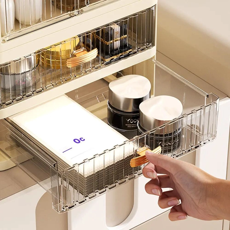 ORGANIZADOR DE COSME TICOS CON CAJONES Y DISEÑO ELEGANTE - 6