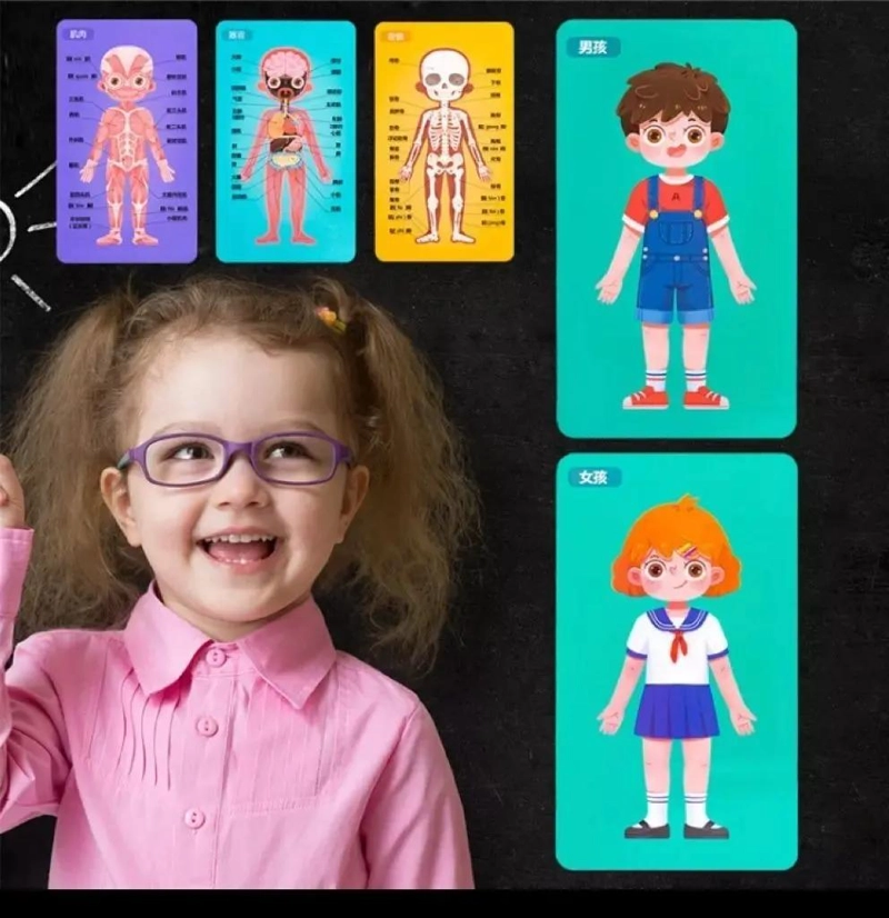 ROMPECABEZAS DE MADERA EDUCATIVO CUERPO HUMANO PARA NIÑOS - 7