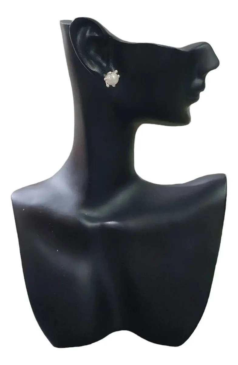 AROS DE PERLA EN PLATA LEY 925 CON CAJA DE REGALO - 2