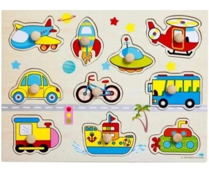 SET DE 8 ROMPECABEZAS DE MADERA DIDACTICOS PARA NIÑOS - 7