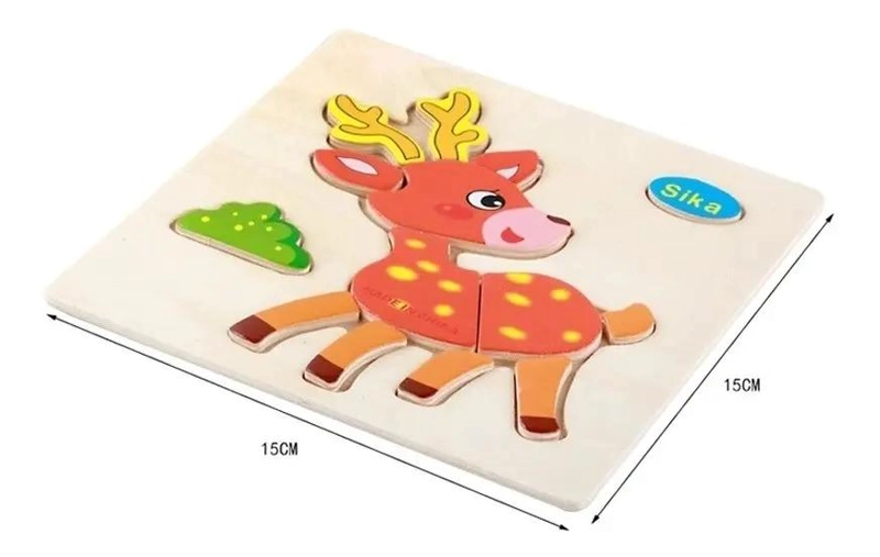 SET DE 8 ROMPECABEZAS DE MADERA DIDACTICOS PARA NIÑOS - 9