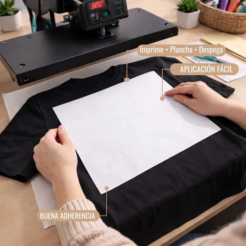 PAPEL TRANSFER PARA ESTAMPADO EN TELAS OSCURAS 30 HOJAS - 4