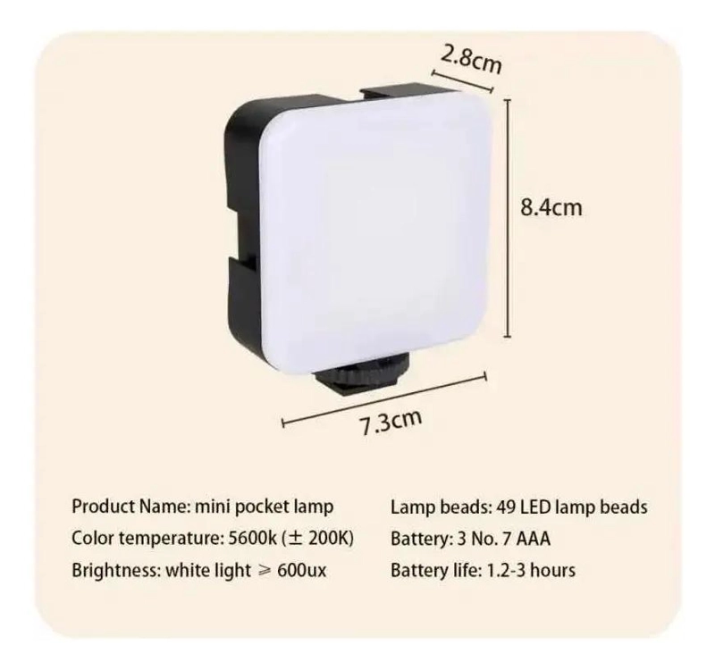 TRIPODE PORTATIL PARA TELE FONO MOVIL CON LUZ Y MICROFONO - 6