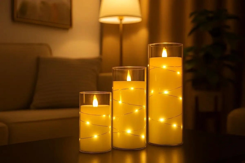 PACK DE 6 VELAS LED DECORATIVAS CON LUZ CALIDA PARA EL HOGAR - 1