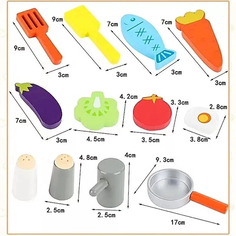 PUZZLE DE MADERA JUGUETE DE COCINA PARA NIÑAS - 8