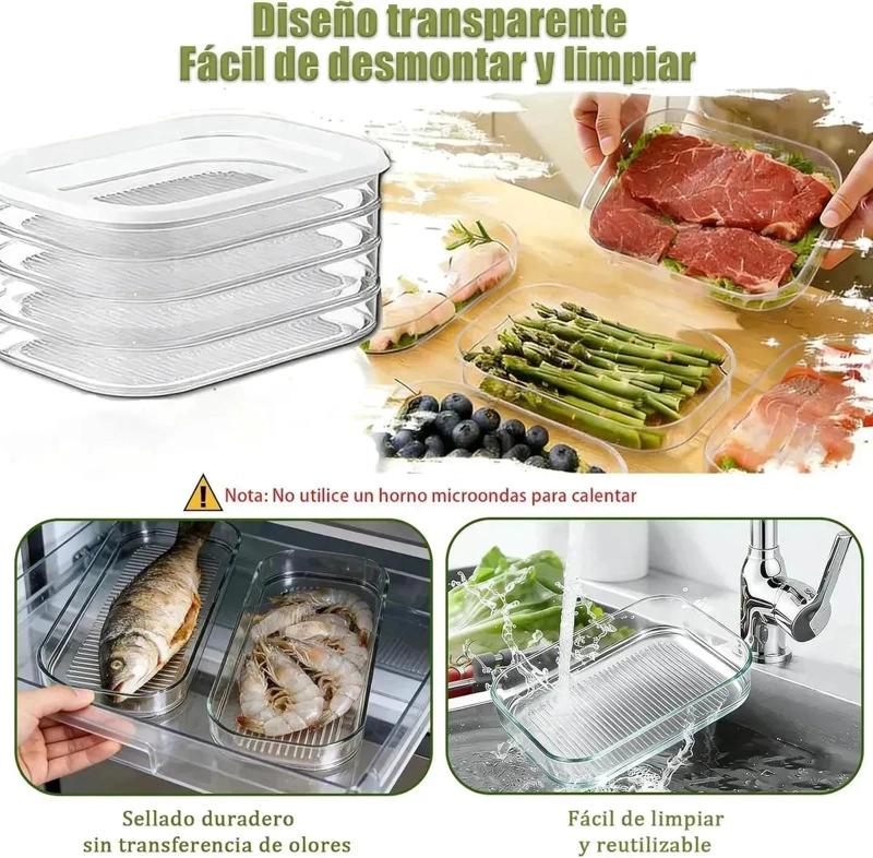 CONTENEDOR DE ALMACENAMIENTO EN 4 NIVELES PARA ALIMENTOS - 2
