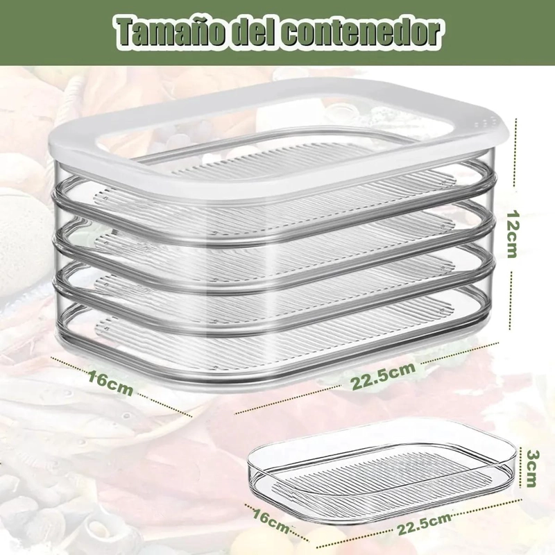 CONTENEDOR DE ALMACENAMIENTO EN 4 NIVELES PARA ALIMENTOS - 5