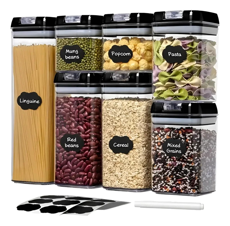 SET DE 7 CONTENEDORES HERME TICOS PARA ALIMENTOS EN COCINA - 2