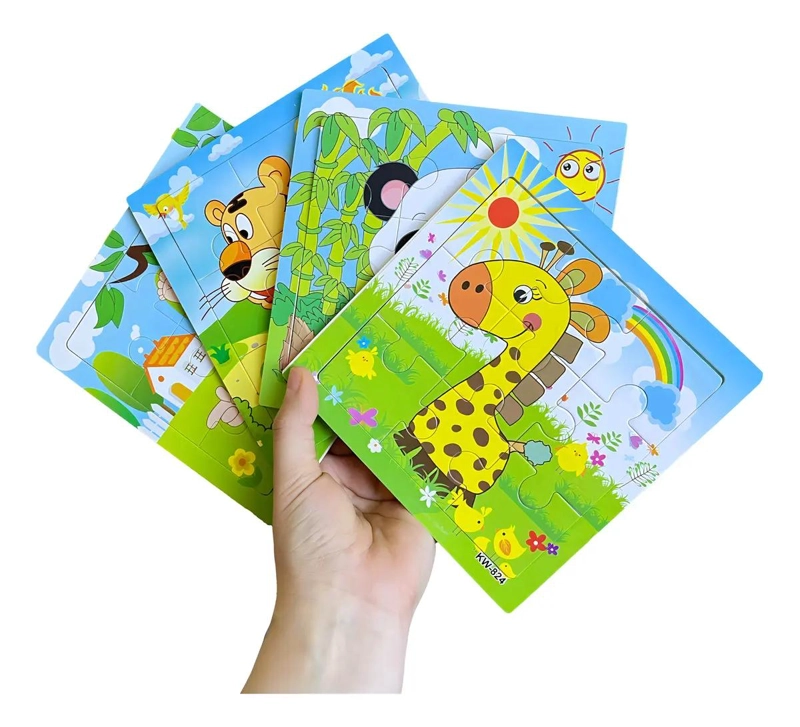ROMPECABEZAS DE MADERA PARA NIÑOS CON ANIMALES DE LA GRANJA - 1