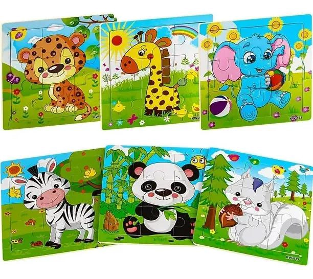 ROMPECABEZAS DE MADERA PARA NIÑOS CON ANIMALES DE LA GRANJA - 2