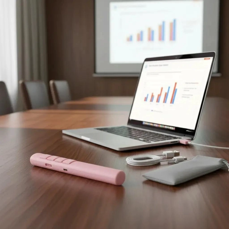 PUNTERO LASER INALAMBRICO PRESENTADOR PARA POWERPOINT EN COLOR ROSA - 6