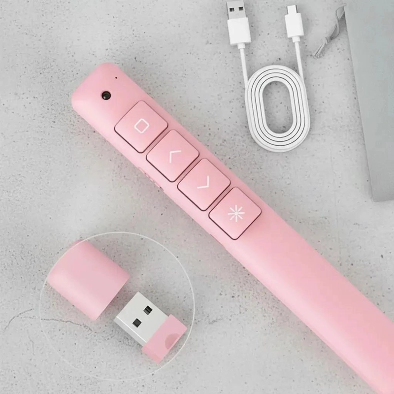 PUNTERO LASER INALAMBRICO PRESENTADOR PARA POWERPOINT EN COLOR ROSA - 8