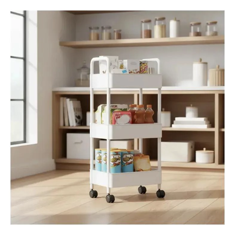 CARRO PLASTICO MULTIUSO DE 3 NIVELES PARA COCINA Y BAÑO - 3