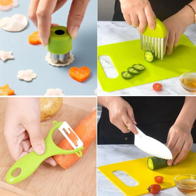 JUEGO DE CUCHILLOS DE COCINA MONTESSORI PARA NIÑOS - 3