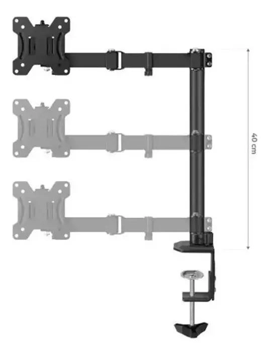 SOPORTE DOBLE PARA MONITOR ARTICULADO DE 12 A 27 PULGADAS - 3