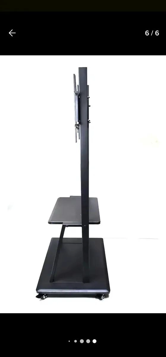 SOPORTE MOVIL PARA TV CON RUEDAS Y ESTANTES AJUSTABLES - 6