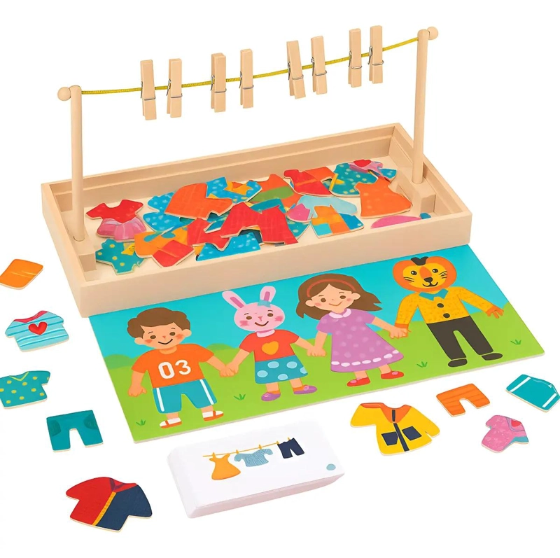 ROMPECABEZAS EDUCATIVO DE VESTIR PERSONAJES PARA NIÑOS - 1