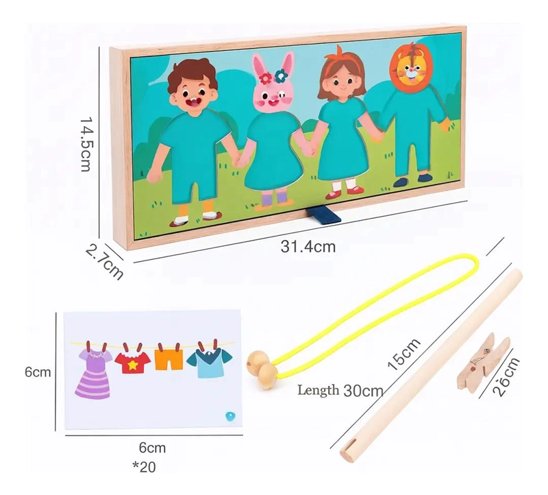 ROMPECABEZAS EDUCATIVO DE VESTIR PERSONAJES PARA NIÑOS - 10