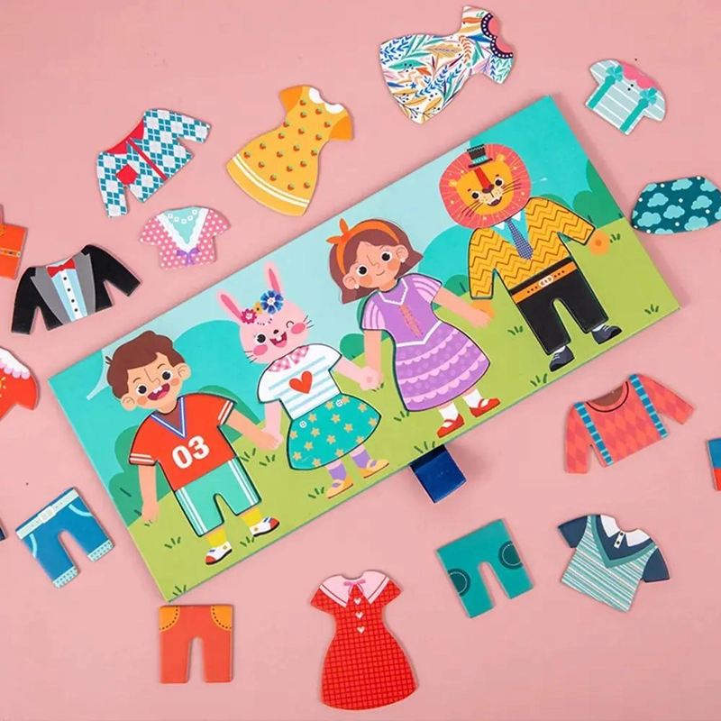 ROMPECABEZAS EDUCATIVO DE VESTIR PERSONAJES PARA NIÑOS - 7