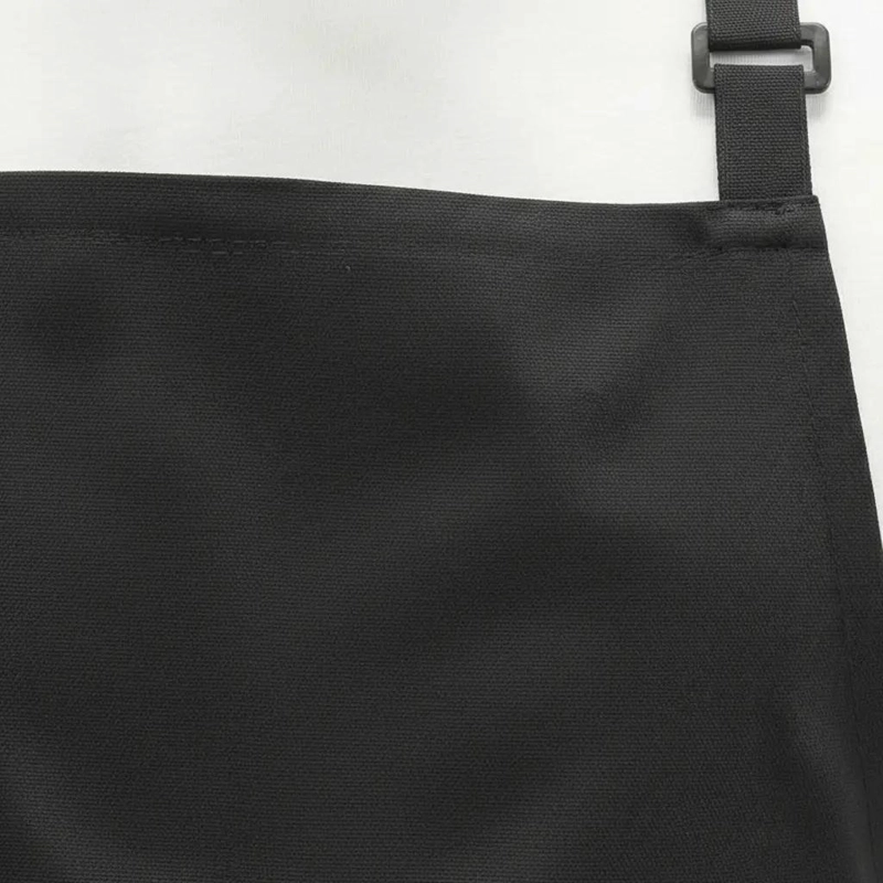 PECHERA DELANTAL NEGRO UNISEX PARA COCINA CON BOLSILLOS - 5