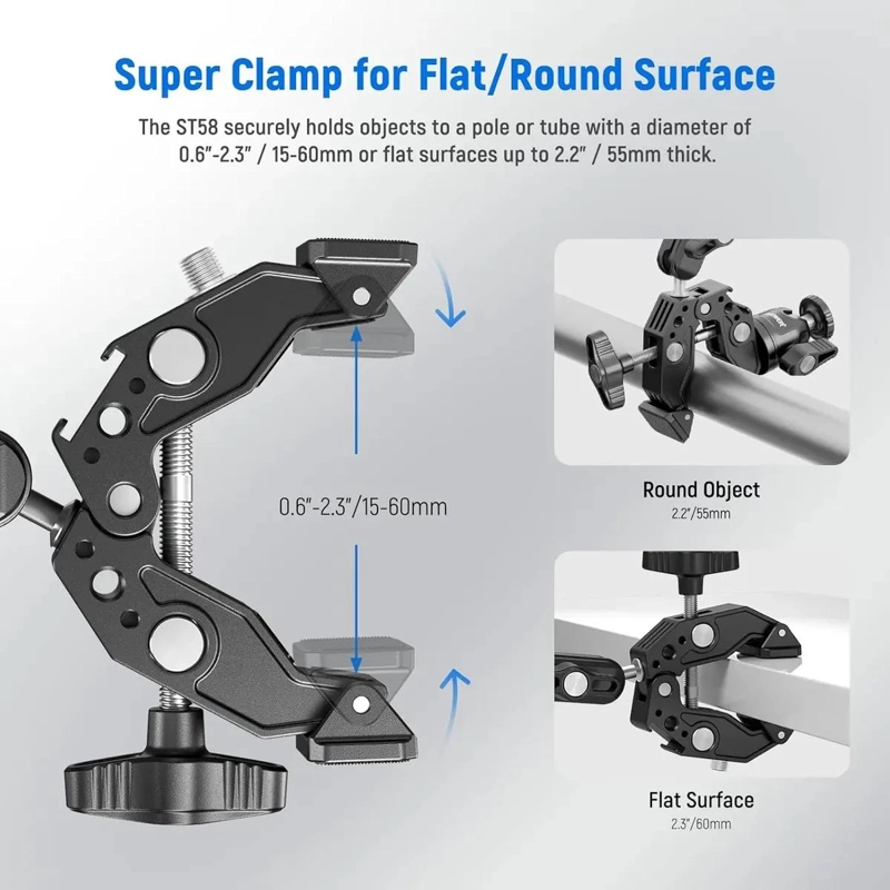 BRAZO DOBLE ARTICULADO CON SUPER CLAMP Y CABEZAL DE BOLA - 3