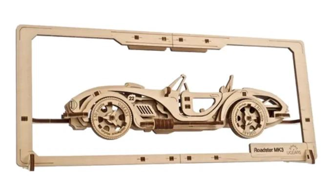 PUZZLE DE MADERA ROADSTER MK3 2.5D CON PARTES MOVILES - 2