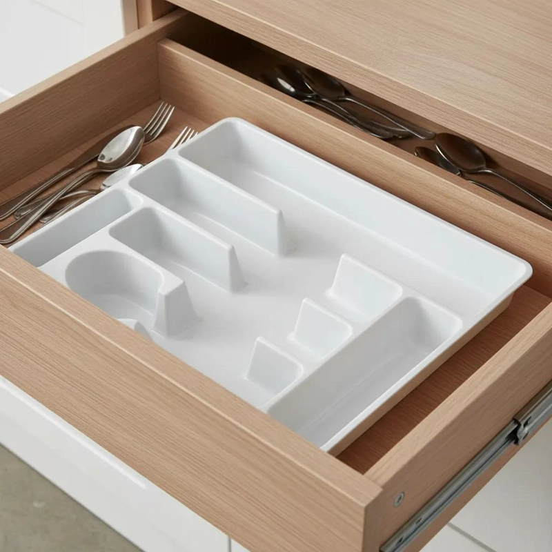 ORGANIZADOR RECTANGULAR DE CUBIERTOS CON 6 COMPARTIMENTOS - 5