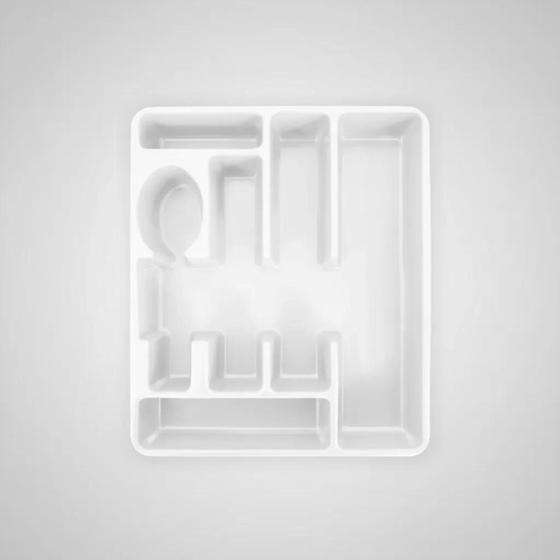 ORGANIZADOR RECTANGULAR DE CUBIERTOS CON 6 COMPARTIMENTOS - 6