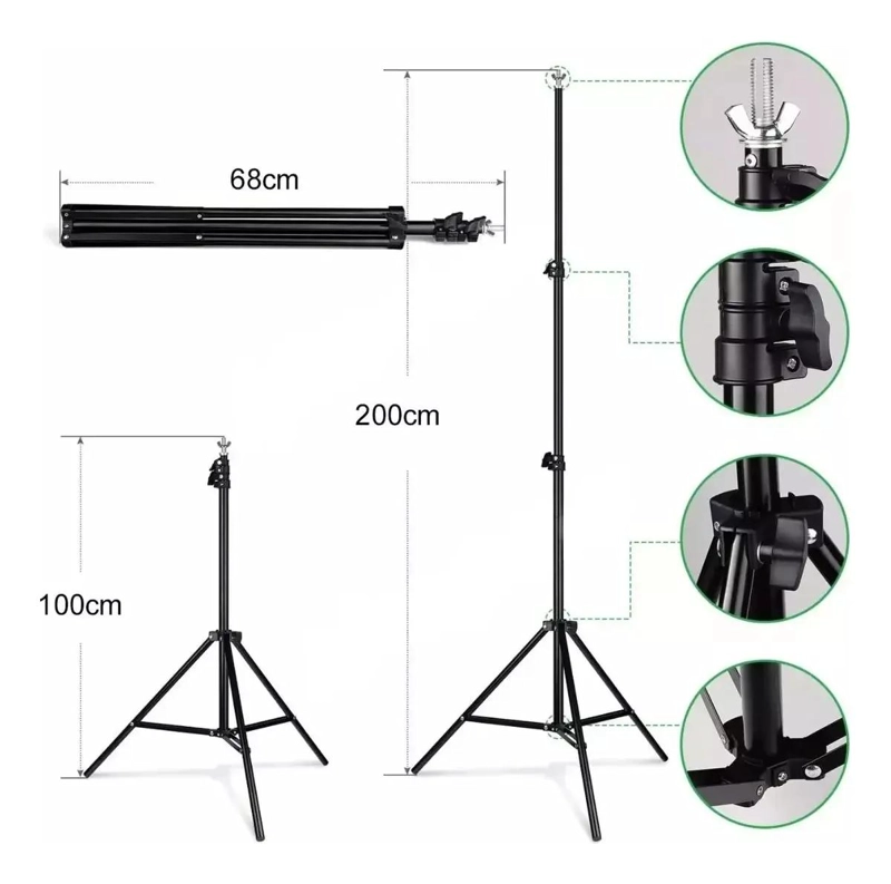 SOPORTE DE FONDO FOTOGRAFICO CHROMA KEY 2X3 METROS - 3