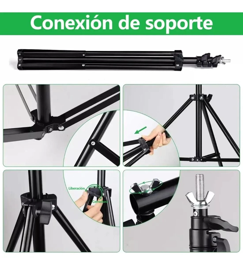 SOPORTE DE FONDO FOTOGRAFICO CHROMA KEY 2X3 METROS - 5