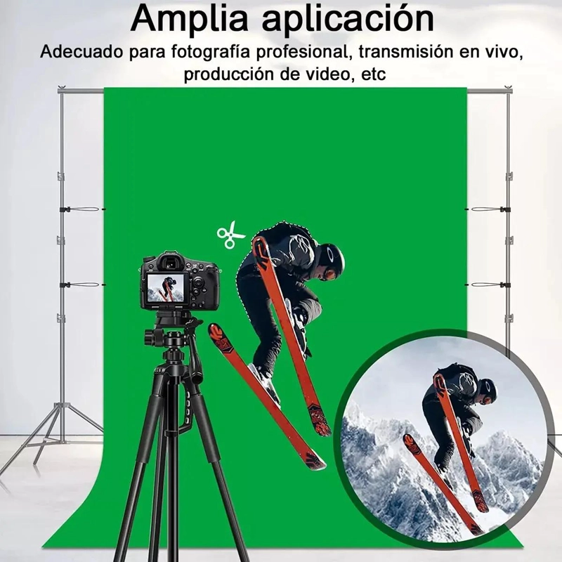 SOPORTE DE FONDO FOTOGRAFICO CHROMA KEY 2X3 METROS - 6