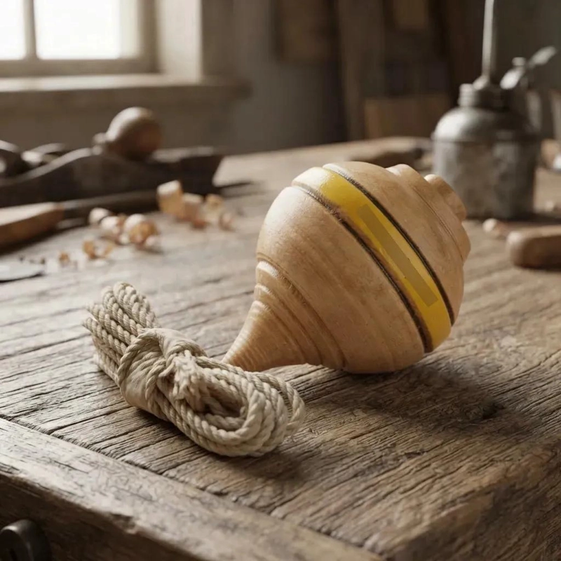 12 TROMPOS DE MADERA COLORIDOS PARA JUGAR EN FAMILIA - 1