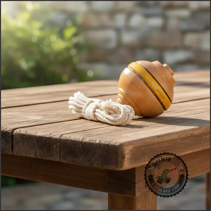 12 TROMPOS DE MADERA COLORIDOS PARA JUGAR EN FAMILIA - 2
