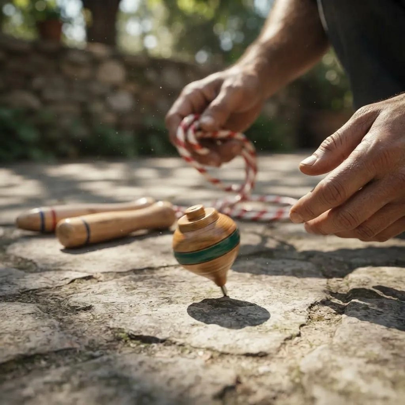 PACK DE JUGUETES TRADICIONALES: TROMPO, EMBOQUE Y CUERDA - 4
