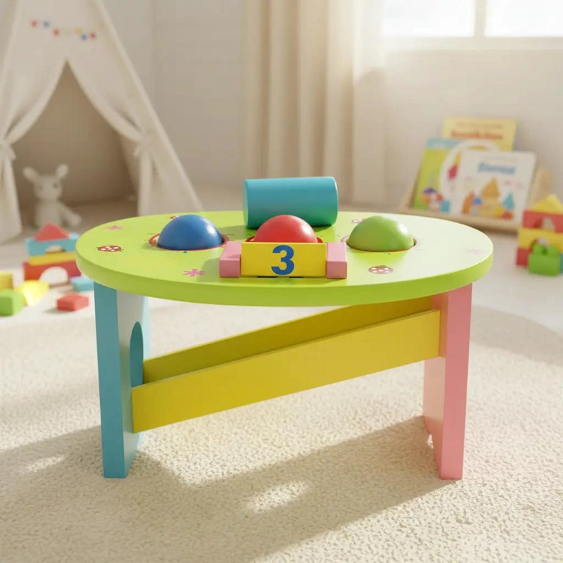 MESA DIDACTICA ESTIMULANTE CON MARTILLO PARA NIÑOS - 2