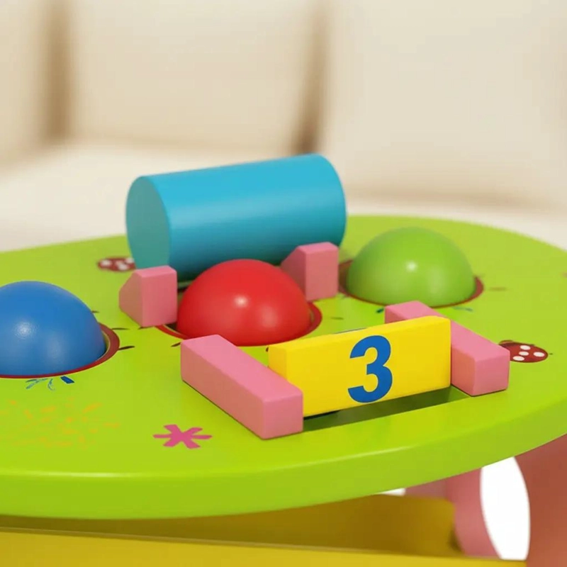 MESA DIDACTICA ESTIMULANTE CON MARTILLO PARA NIÑOS - 3