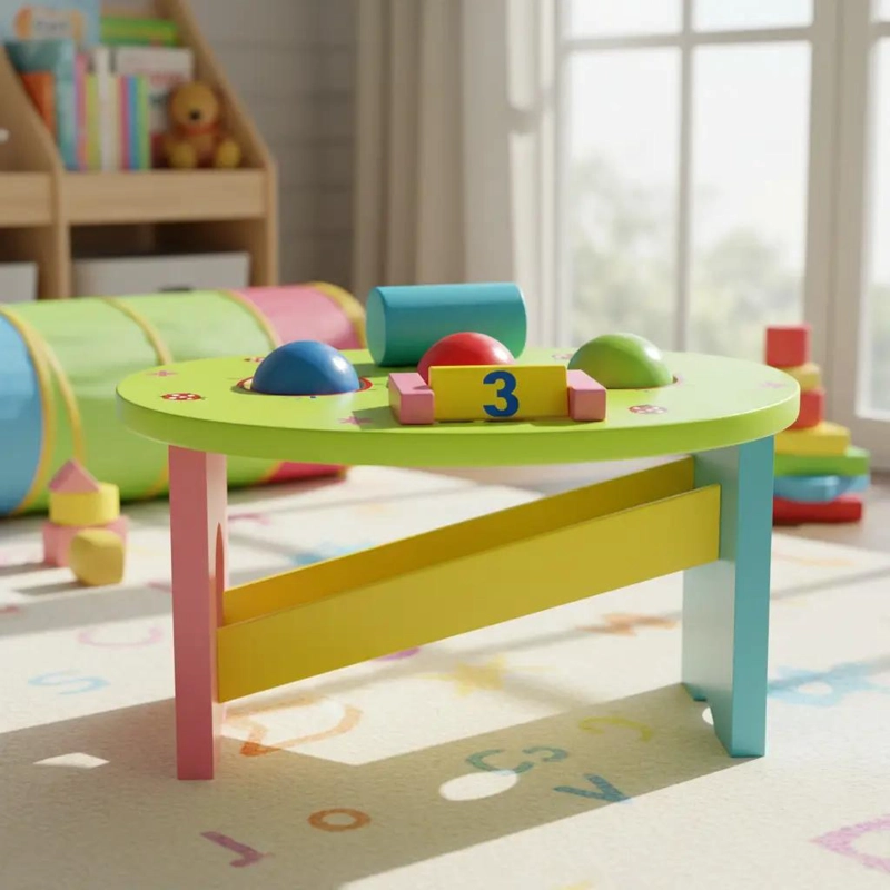 MESA DIDACTICA ESTIMULANTE CON MARTILLO PARA NIÑOS - 8