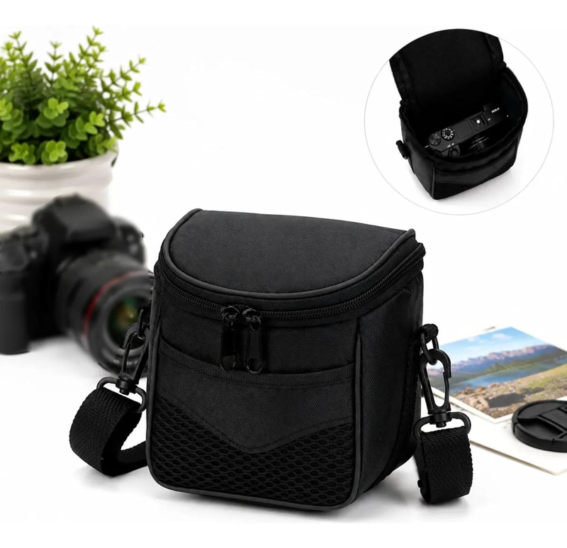 BOLSO ACOLCHADO COMPACTO PARA CAMARA DIGITAL CON CORREA - 1