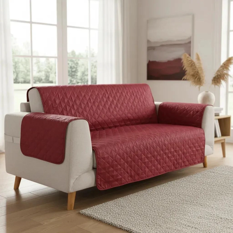 FUNDA PROTECTORA IMPERMEABLE PARA SOFA DE 3 CUERPOS - 3