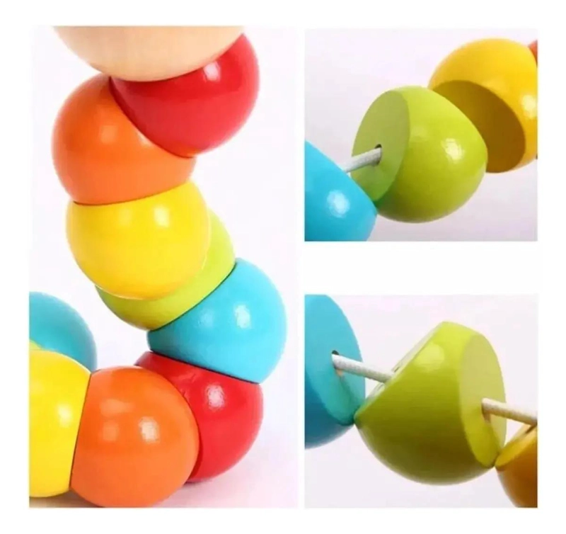 SET DE 6 JUGUETES DIDACTICOS DE MADERA PARA MOTRICIDAD INFANTIL - 4