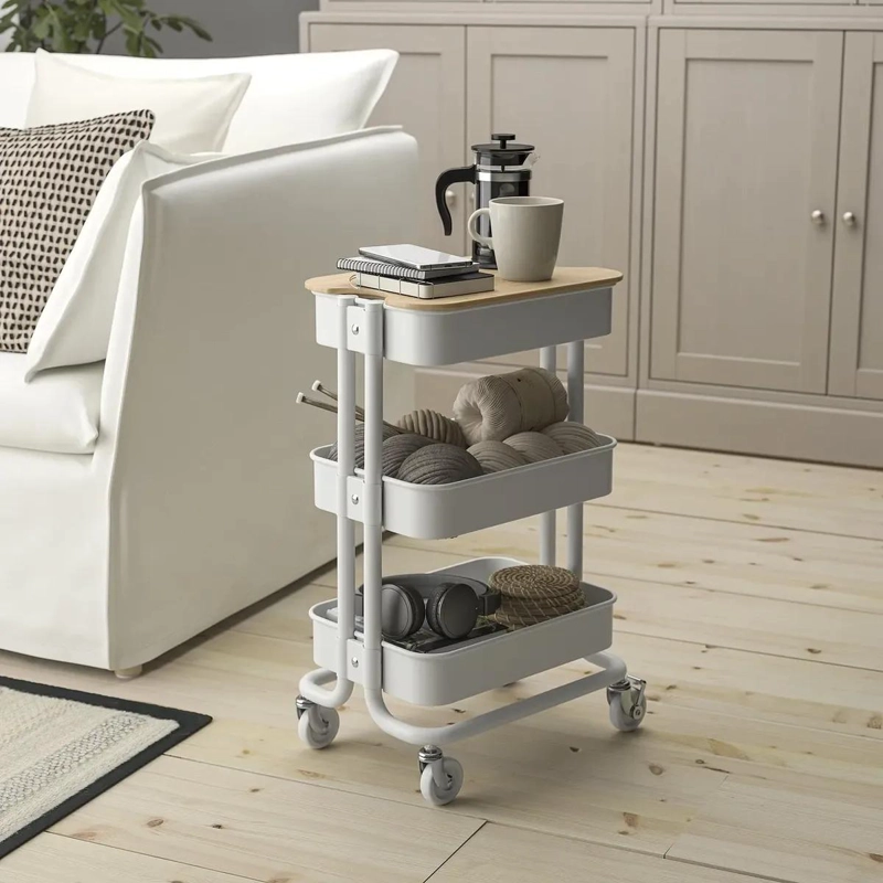 TAPA DE BAMBU PARA CARRITO ORGANIZADOR DE COCINA 36X26 CM - 2