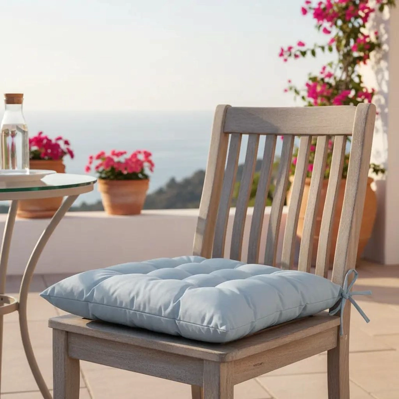 COJINES CUADRADOS IMPERMEABLES PARA SILLAS DE TERRAZA 40X40 - 3