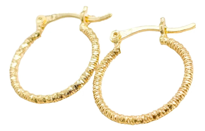 AROS CANDONGA MELCOCHA PEQUEÑA EN ORO LAMINADO 18K - 1